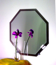 Зеркало восьмиугольное (комбинированное цветным стеклом, фацет)