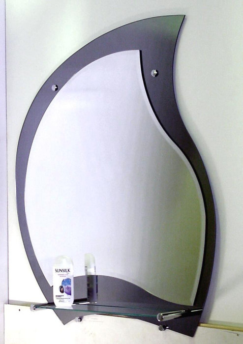 Каплевидное зеркало (комбинировано с цветным стеклом, полка, фацет)